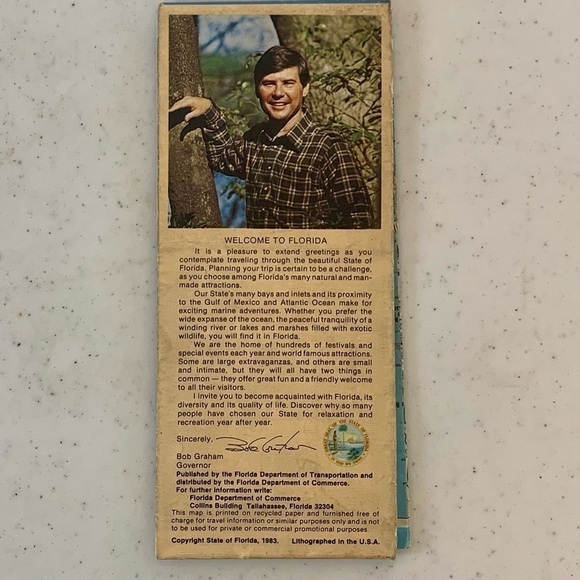 🛳️ Vintage Florida Map 🏖️ Florida “The Future” 🚀 - Picture 2 of 4